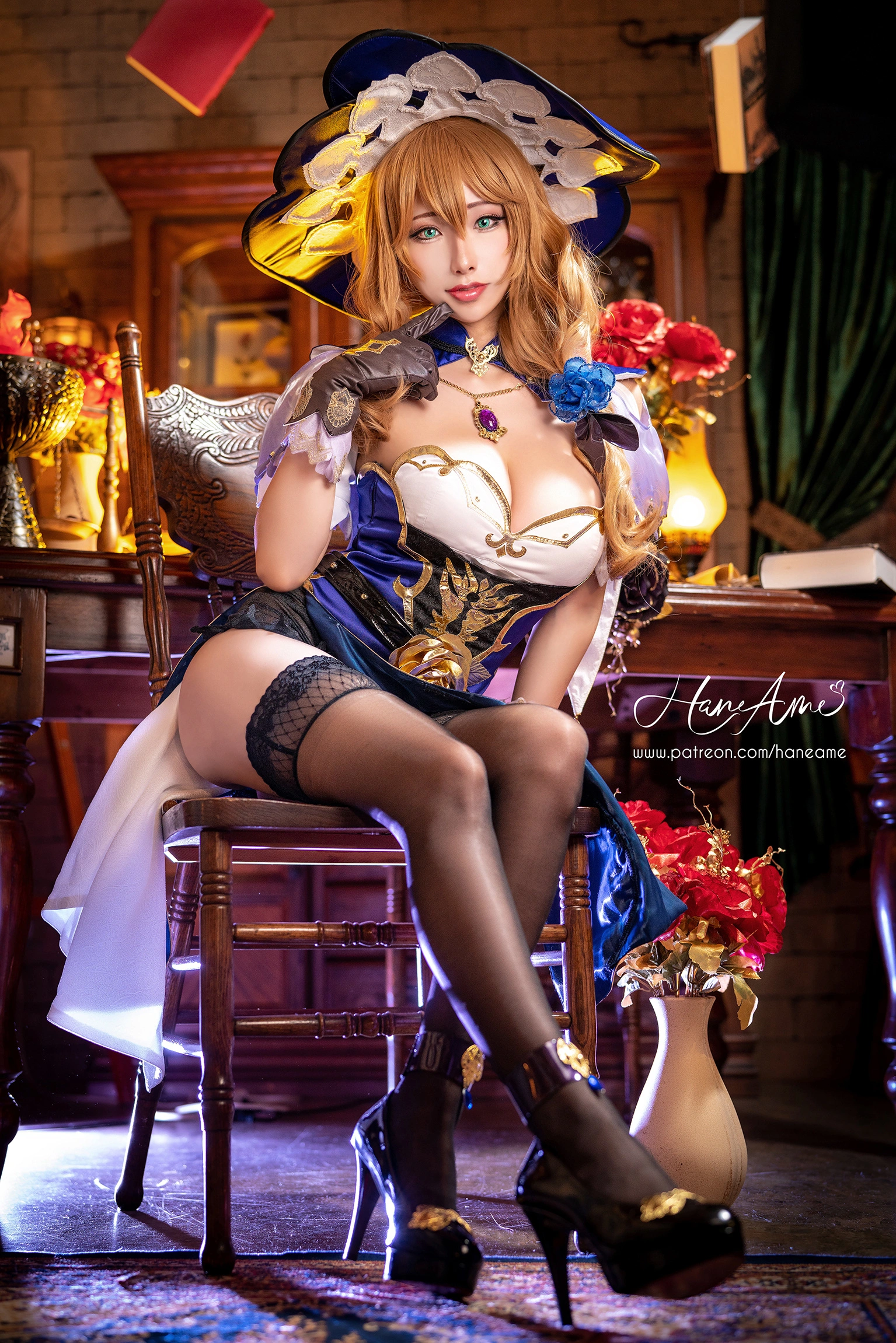 雨波_HaneAme - NO.163 原神丽莎 性感内衣 3